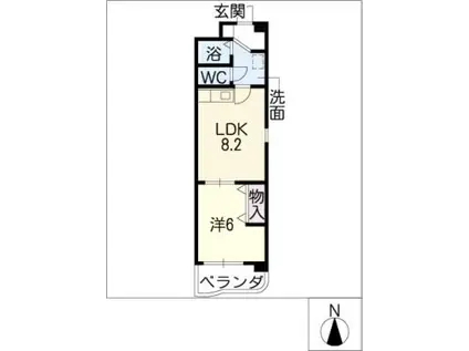 ファーストマンション(1LDK/3階)の間取り写真