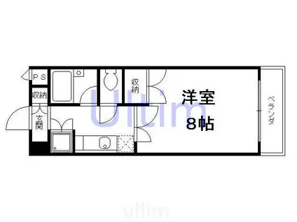 第49長栄ウィステリアヒルズ平米(1K/3階)の間取り写真