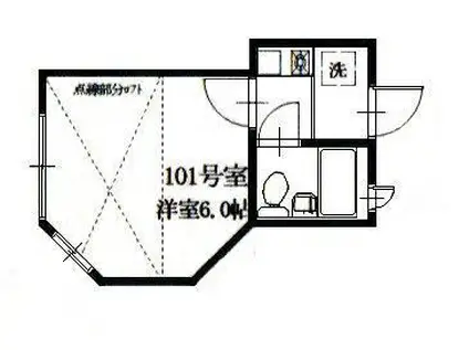 志幸大泉 5(1K/1階)の間取り写真