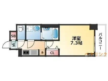 S-RESIDENCE志賀本通ノース(1K/8階)の間取り写真