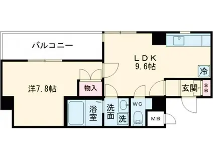 アメニティ世田谷(1LDK/3階)の間取り写真