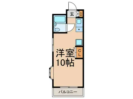シャト-ル常盤台(ワンルーム/1階)の間取り写真