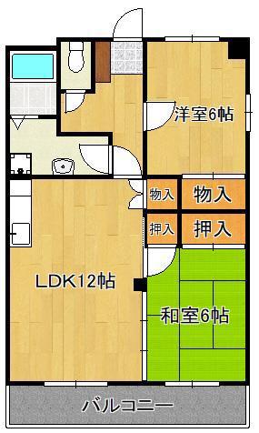 SOLANA足原(2LDK/4階)の間取り写真