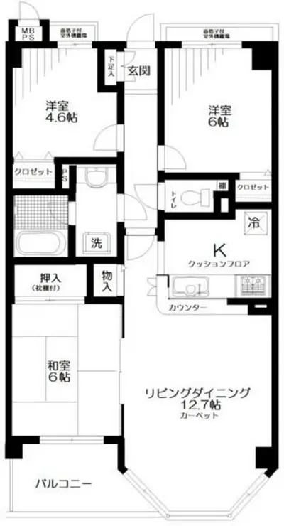 日神パレステージ光陽台 9階階 間取り