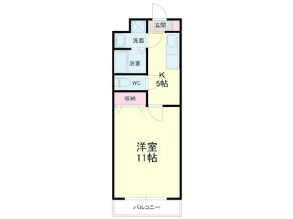 マスカット・G(1DK/1階)の間取り写真