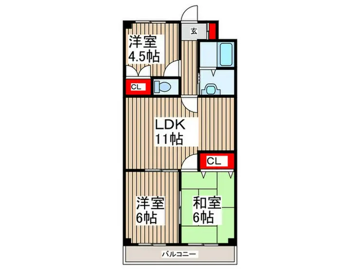 メゾントミタ 2階階 間取り