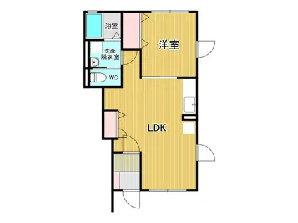 レトアフェリーチェ(1LDK/1階)の間取り写真