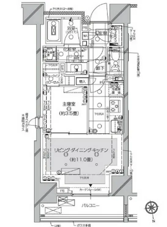 ピアース南麻布 9階階 間取り
