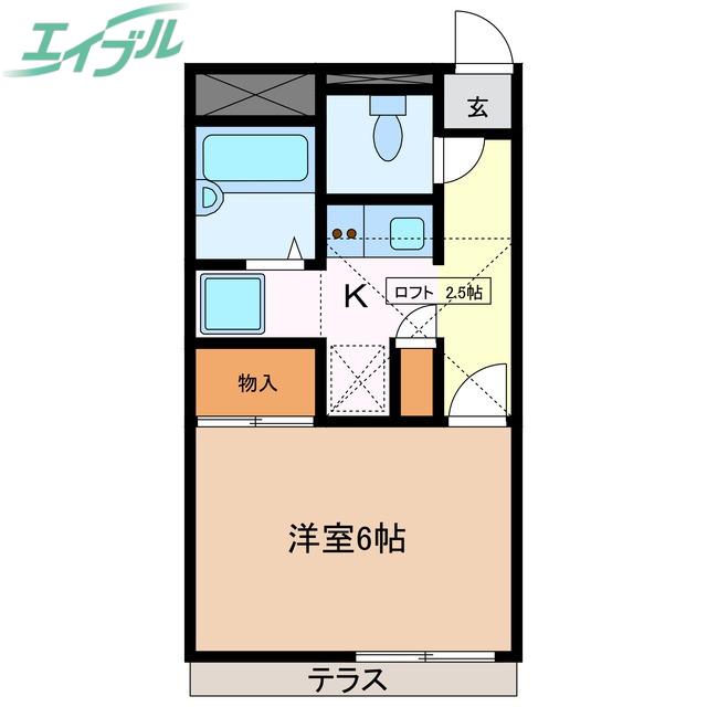 SJ UNEME(1K/1階)の間取り写真