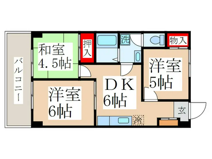 メゾンアイエス 3階階 間取り