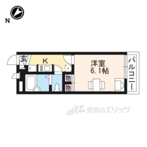 レオパレスジュネスいぶき(1K/2階)の間取り写真