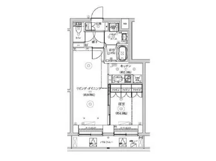 セジョリ中野富士見町(1LDK/4階)の間取り写真