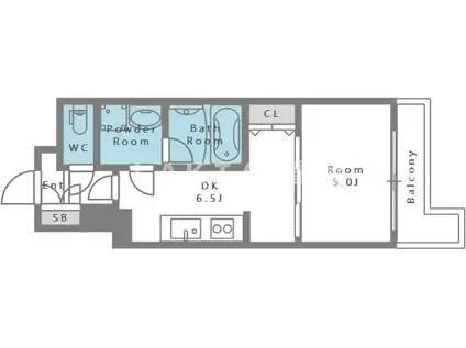 BRAVI南堀江(1DK/3階)の間取り写真