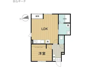 ベレッツァ四日市大矢知(1LDK/1階)の間取り写真