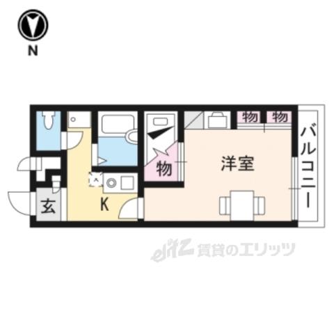 レオパレスSOPRA(1K/2階)の間取り写真