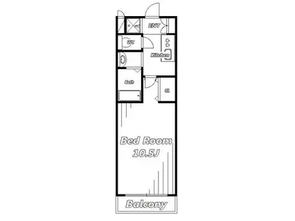 ヴェールメゾン(1K/1階)の間取り写真