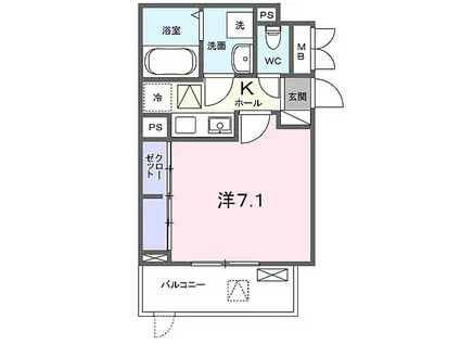FORZADKIII(1K/1階)の間取り写真