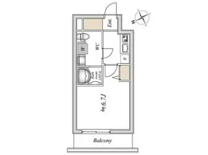 LIME RESIDENCE HIGASHINAKAYAMA(1K/2階)の間取り写真