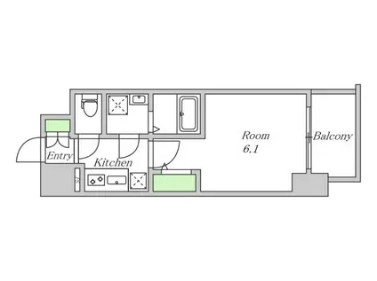 エスリード福島グレイス(1K/2階)の間取り写真