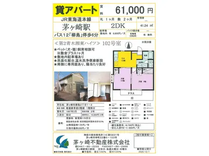 第2青木湘東ハイツ(2DK/1階)の間取り写真