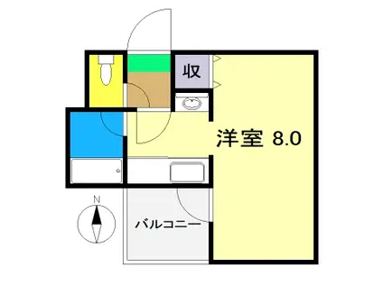 MKビル(ワンルーム/5階)の間取り写真