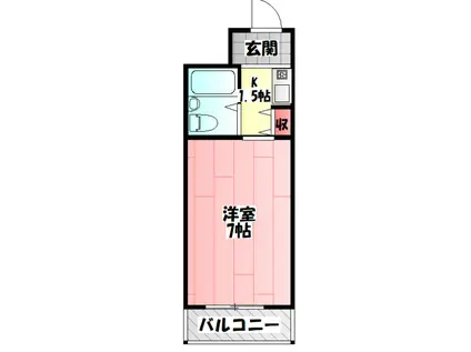 レナジア太子橋(1K/3階)の間取り写真