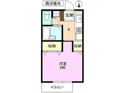 スイングハイツN-1(1K/1階)の間取り写真