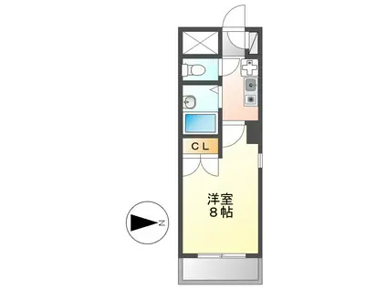 タウンコート児島(1K/6階)の間取り写真