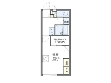 レオパレスエントラレ(1K/2階)の間取り写真