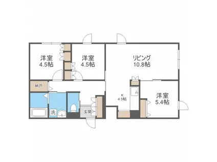 ビラ・ソラシア(3LDK/2階)の間取り写真