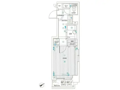 サンテミリオン渋谷道玄坂(1K/6階)の間取り写真