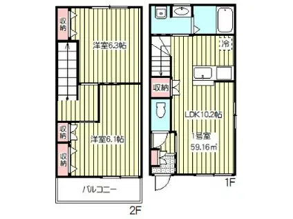ACIERA アシエラ(2LDK/1階)の間取り写真