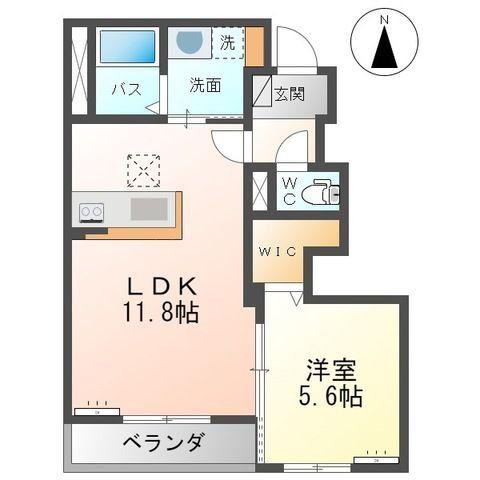 LONGRIVER四郎丸(1LDK/1階)の間取り写真