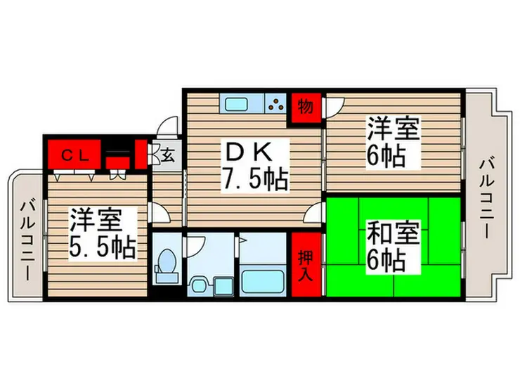 VILLA TAJIMA 5階階 間取り