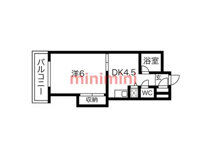 コージーコートYODOI-I(1DK/3階)の間取り写真