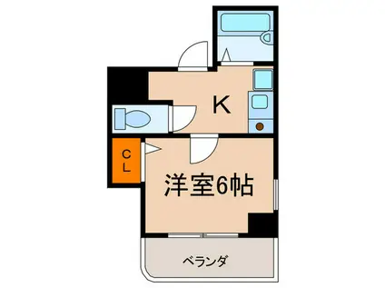 メゾンドソレイユ(1K/4階)の間取り写真