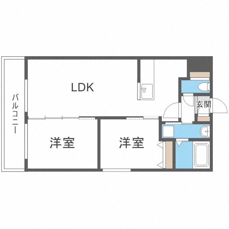 SAINT-JULIEN(2LDK/2階)の間取り写真