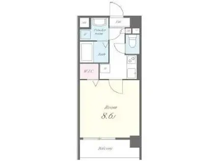 CASA 926&T(1K/6階)の間取り写真