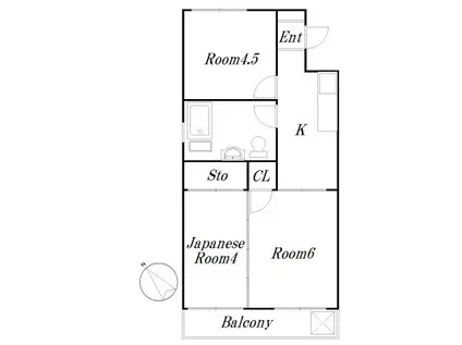 寺田マンション(3K/3階)の間取り写真