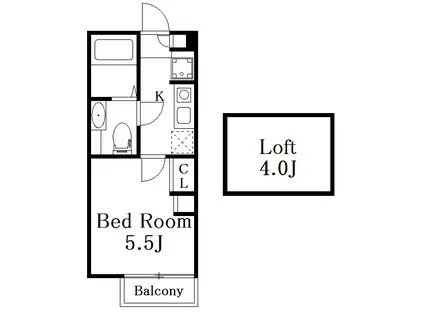 ビラパルマ(1K/1階)の間取り写真