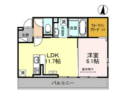 アクシス・ハイム(1LDK/3階)の間取り写真