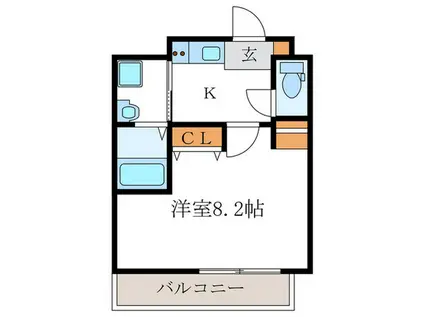 NEXT LIFE 丹波口東(1K/2階)の間取り写真