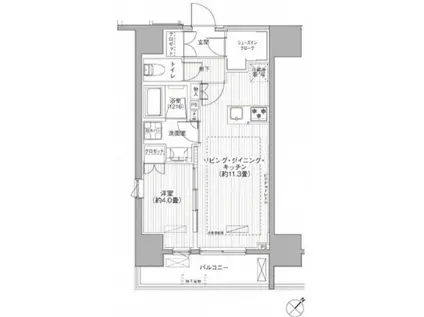 サンウッド東日本橋フラッツ(1LDK/4階)の間取り写真