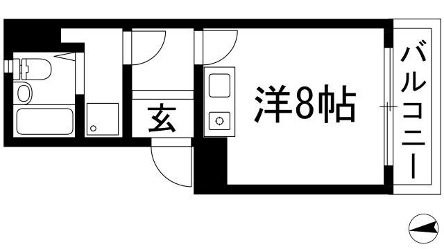 ファーム池田(ワンルーム/3階)の間取り写真