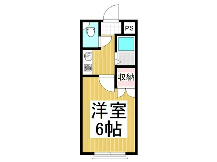 ベルメゾン(1K/2階)の間取り写真