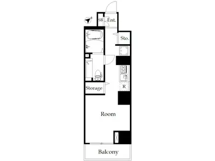 CASA MARIPOSA(ワンルーム/5階)の間取り写真