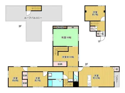 ロングヴィレッジ(5LDK/1階)の間取り写真