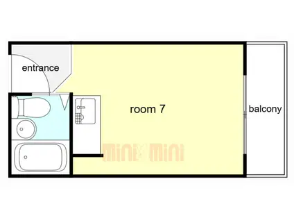 タウンハウス大阪西(ワンルーム/5階)の間取り写真