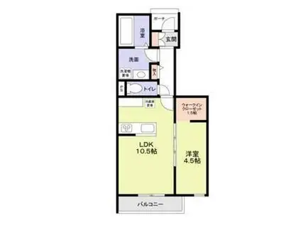 JUSTE PAIX SATO(1LDK/1階)の間取り写真