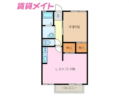 ストークホーム(1LDK/1階)の間取り写真